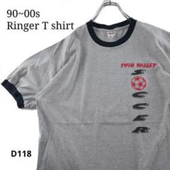 【USA製】Anvil アンビル リンガーTシャツ サッカー 90~00s