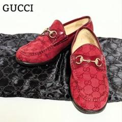 最新発見 未使用品級✨GUCCI グッチ ミッドヒールパンプス赤レッド36.5 24 靴