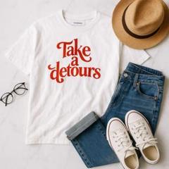 ページボーイ ロゴプリントTシャツ F 白×赤 カジュアル ラフ