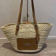 未使用タグ付き✨COACH コーチ カゴバック トートバック 大容量 レザー 新品未使用/タグ付き】 COACH コーチ ラージトート かごバッグ