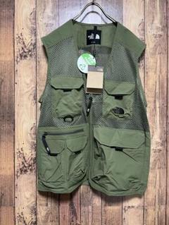 新品】ザノースフェイス釣りベストライトカーキNV3BP02B