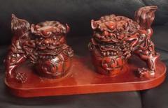 大迫力 32cm 玉乗り獅子 縁起 獅子 シーサー 陶器 骨董 魔除け Yahoo!オークション - シーサー 玉乗り獅子 狛犬 沖縄 陶器 魔