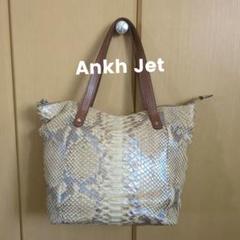 ANKH JETバック 珍♡美品　パイソン柄 アンクジェット ANKH JET WEL ハンドバッグ パイソンレザー 日本製