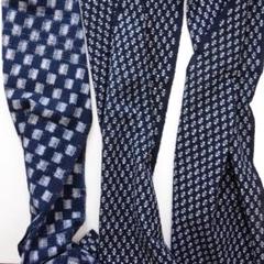 古布 藍染 絣 端切れ 3枚セット｜ハンドメイド・リメイク用ヴィンテージ木綿生地