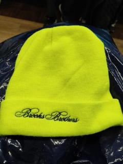 NEAT ニートBrooksBrothers ニット帽蛍光色イエロー