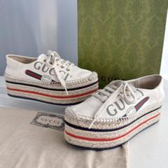 GUCCI グッチ 厚底 エスパドリーユ スニーカー スリッポン 靴