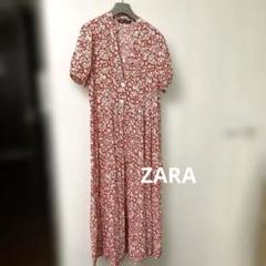 【美品】ZARA レーヨンワンピースM半袖花柄完売品