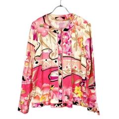 マカ9 レオナール 花柄カーディガン トップス LLサイズ