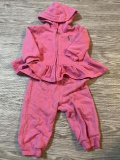 お買い得　Ralph Laurenピンクフード付きパーカー　上下セット9M