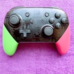 プロコン 任天堂 Switch 純正 スプラ2カラー C8j-3 【超美品】