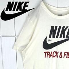 ナイキ ワンポイントロゴ デカロゴ 90s 半袖 Tシャツ スウッシュ 白 黒