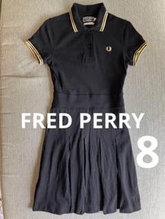 【新品未使用】フレッドペリー　 ポロワンピ　ドット柄　ネイビー ベルト　M セール】[FRED PERRY/フレッドペリー] ツインティップライン
