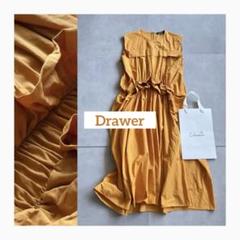 【希少✨️】Drawer ノースリーブシャーリングワンピース オレンジ 36 希少✨️】Drawer ノースリーブシャーリングワンピース オレンジ