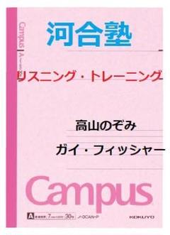 河合塾】『リスニング・トレーニング ガイ・F／高山のぞみ 第1回