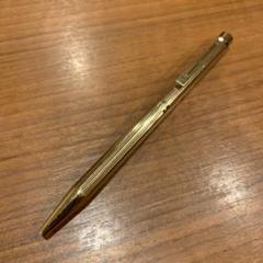 1970年代◆シェーファー タルガ 金張り 格子柄 インレイニブ14K ペン先F □美品 1970年代！シェーファー タルガ（SHEAFFER Targa） 金