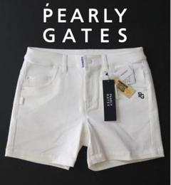 78 パーリーゲイツ 定価22,000円 ショートパンツ 白 ホワイト 1 M パーリーゲイツ PG 【ストレッチ】チェックドビーショートパンツ