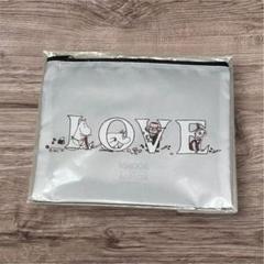 アラビア　ムーミン　ポーチ　LOVE グレー