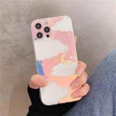 iphone12proオーロラ　PCケース 白雲