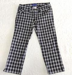 バーバリーブルーレーベル☆ホワイト クロップドパンツ 新品　36 バーバリーブルーレーベル クロップドパンツ ノバチェック 36