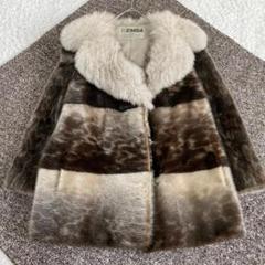極美品✨エンバ コート アザラシ 襟フォックスファー 大きいサイズ 13 XL 極美品✨エンバ コート アザラシ 襟フォックスファー 大きい