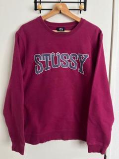 美品　Stüssy スウェット トレーナー Sサイズ マゼンタ　裏起毛 美品 Stüssy スウェット トレーナー Sサイズ マゼンタ 裏起毛