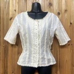 大きい割引 美品>ワンダフルワールド 半袖ローンブラウス カネコイサオ トップス