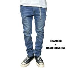 ✨美品✨ グラミチ ナノユニバース 別注 デニムナロークライミングパンツ 青 GRAMICCIナノユニバース別注ストレッチデニムナロークライミング