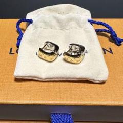 LOUIS VUITTON フープピアス ブックレドレイユ ナノグラム 箱あり ルイヴィトン/ピアス/ブックレドレイユナノグラム/ゴールド