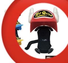 Mr Quick製 スマートフォンホルダー バイザー付き レッド　スマホスタンド