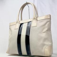 GUCCI グッチ トートバッグ ハンドバッグ シェリーライン キャンバス 白