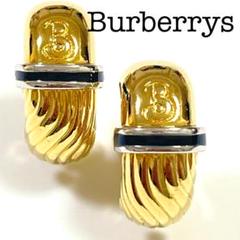 美品　Burberry バーバリー　イヤリング　ゴールド　レディース　メンズ BURBERRY - バーバリーズ イヤリング ゴールド グリーン メタル
