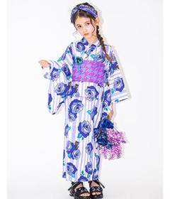 ANNA SUI mini ストライプローズ浴衣　105〜115