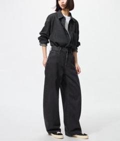 【新品】ユニクロ　UNIQLO　バギーカーブジーンズ23インチ