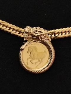 未使用品 純金エリザベス女王 メモリアルコイン k18ペンダント