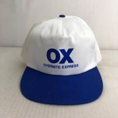【USA古着】OX Overnight Express トラッカーキャップ　白青