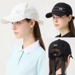 PXG レディース ゴルフ キャップ リボン付き バイザー ボールキャップ人気