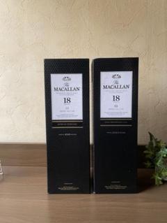 MACALLAN マッカラン18年 化粧箱 空瓶 飾り箱 空箱 空き瓶 空き箱 マッカラン12年シェリーウッド 箱付き、マッカラン18年 空瓶 2本