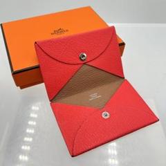 ❣️エルメス❣️カルヴィ・カードケース名刺入れ✨ピンク【美品】刻印Y ❣️エルメス❣️カルヴィ・カードケース名刺入れ✨ピンク【美品