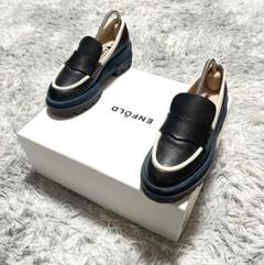 【美品】le babe 牛革 プラットフォームローファー〈定価37,400円〉 美品】le babe 牛革 プラットフォームローファー〈定価37,400円
