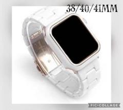 Apple Watchバンドプラスチックベルト 38/40/41mmホワイト