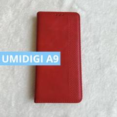 UMIDIGI A9 ケーススマホケース 手帳型 手帳型ケース レッド