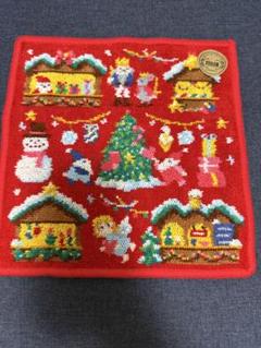 フェイラー新品　 大判　ウォッシュタオル　クリスマス柄　ハンカチ　ウサギ ツリー フェイラー FEILER ハンカチ ハンドタオル 25cm レディース 復刻