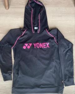 YONEX フード付きジップアップ L 黒/紫