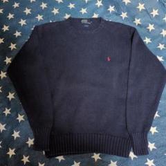 Polo by Ralph Lauren ダークネイビー セーター古着 L☆