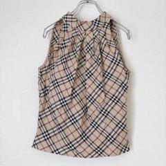 BURBERRY BLUELABELノースリーブ ノバチェック　ベージュ　M 中古・古着通販】BURBERRY BLUE LABEL (バーバリーロンドン