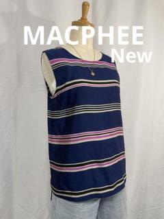 ♡新品♡ MACPHEE ネイビー ストライプ ノースリーブ チュニック