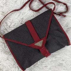 美品 イヴサンローラン ツイード ショルダーバッグ カサンドラロゴ レッド 美品 イヴサンローラン ツイード ショルダーバッグ カサンドラ