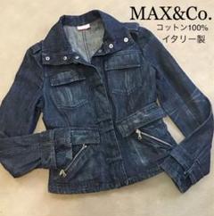 Max &amp; Co. - 古着 MAX&amp;CO マックスアンドコー イタリア製 デニムジャケット 38 ブラック系 レディース Max & Co. - 古着 MAX&CO マックスアンドコー イタリア製 デニム