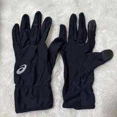 ASICS ブラック グローブ タッチパネル対応のサムネイル