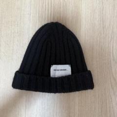 THE INOUE BROTHERS　アルパカ ニットキャップ　新品　ブラック □THE INOUE BROTHERS Rib Hat アルパカ ニットキャップ